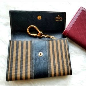 Vintage Fendi Leather Keychain Wallet